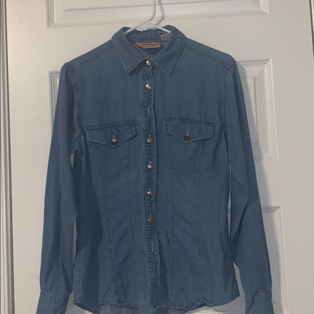 Chambray button-up